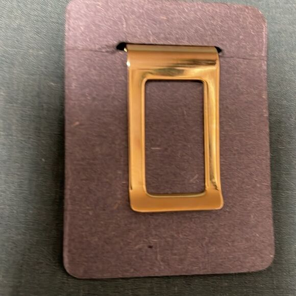 Men Vintage Gold Plated Diamond Pattern Money Clip - Picture 3 of 4